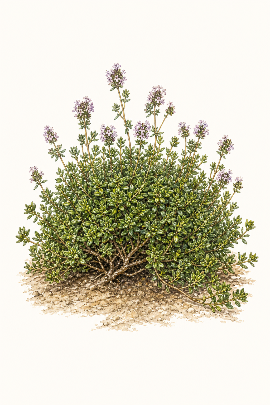 Botanical illustration of Orange Balsam Thyme
