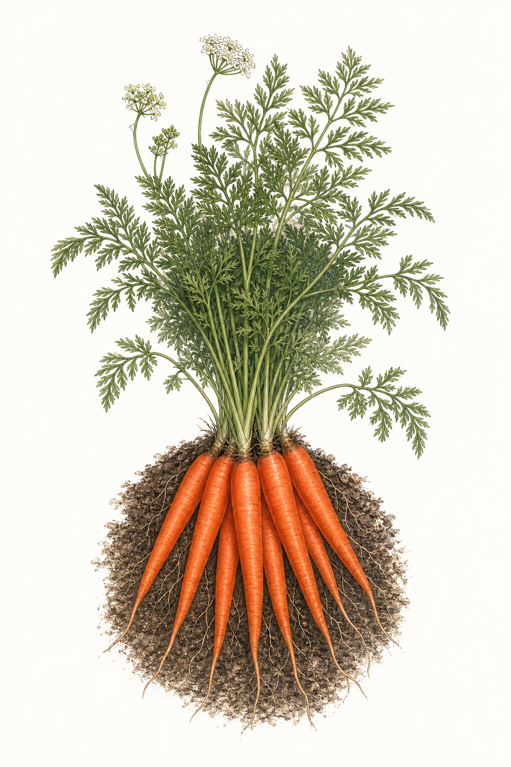 Botanical illustration of Nantes Scarlet