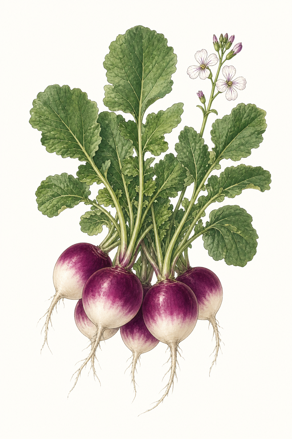 Botanical illustration of Plum Purple