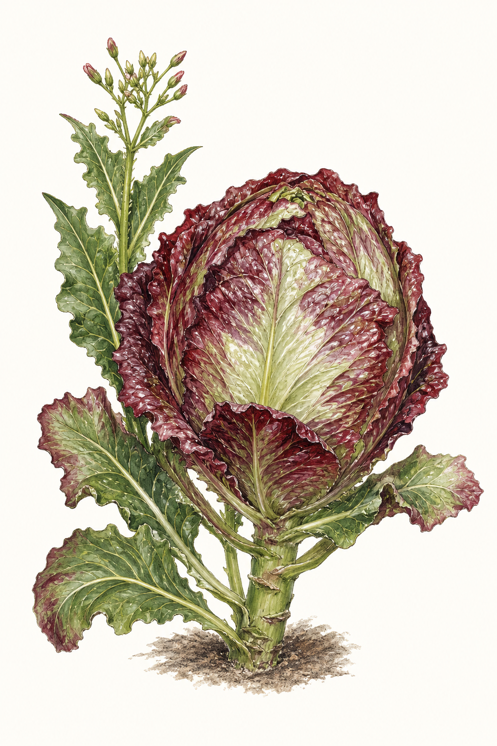 Botanical illustration of Red Iceberg
