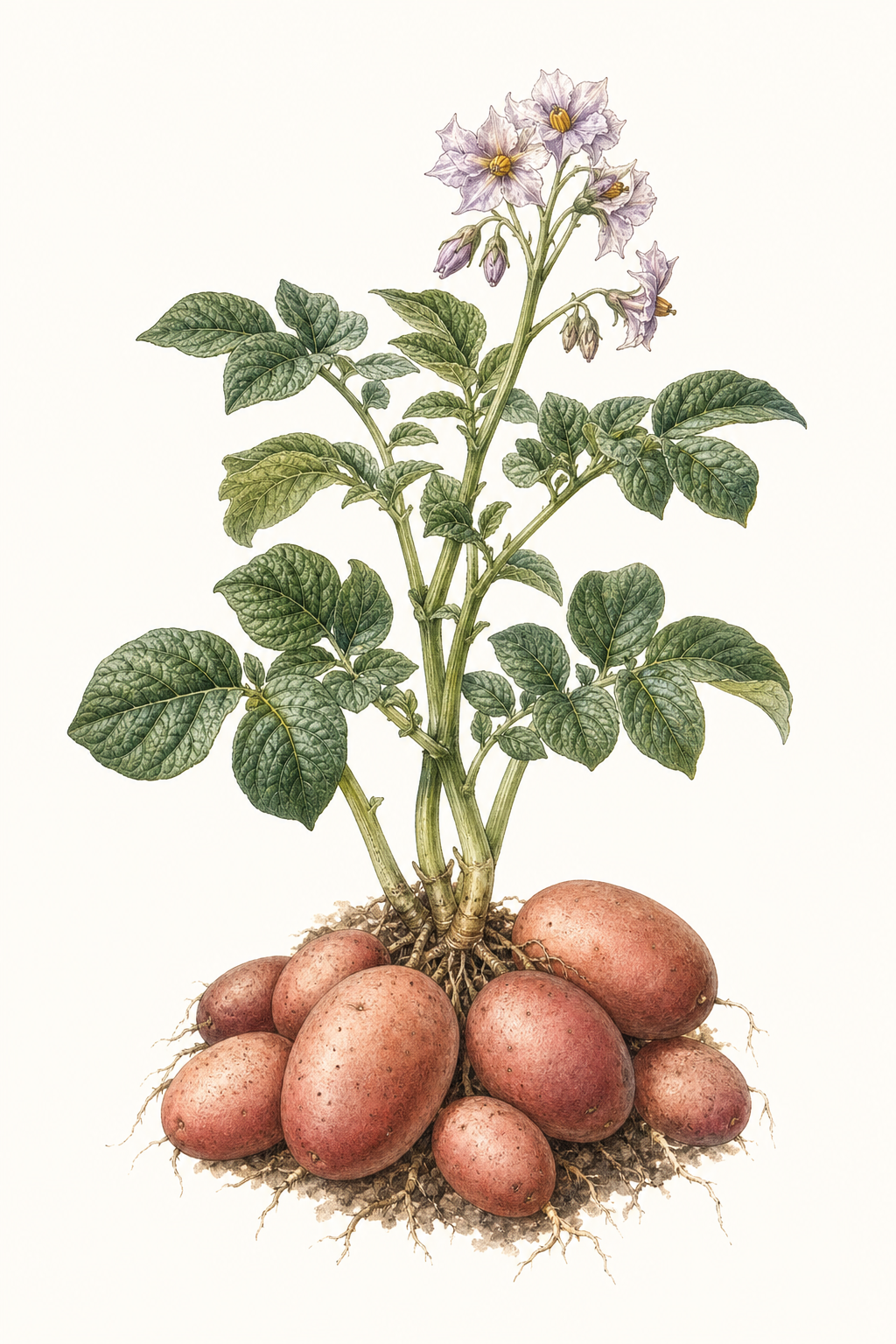 Botanical illustration of Desiree