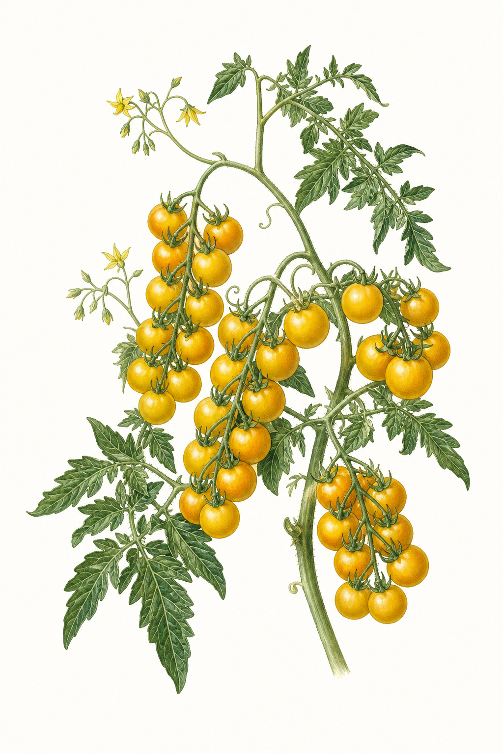 Botanical illustration of Sun Gold