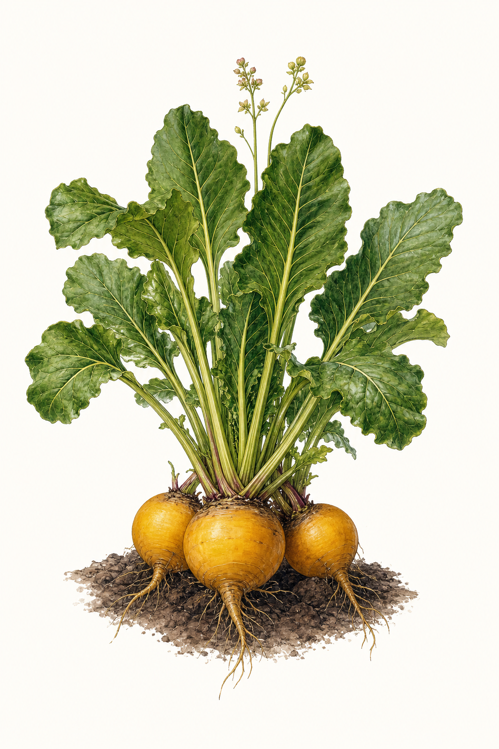 Botanical illustration of Golden Beet