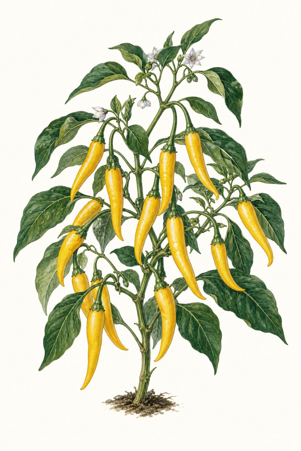 Botanical illustration of Serrano Del Sol