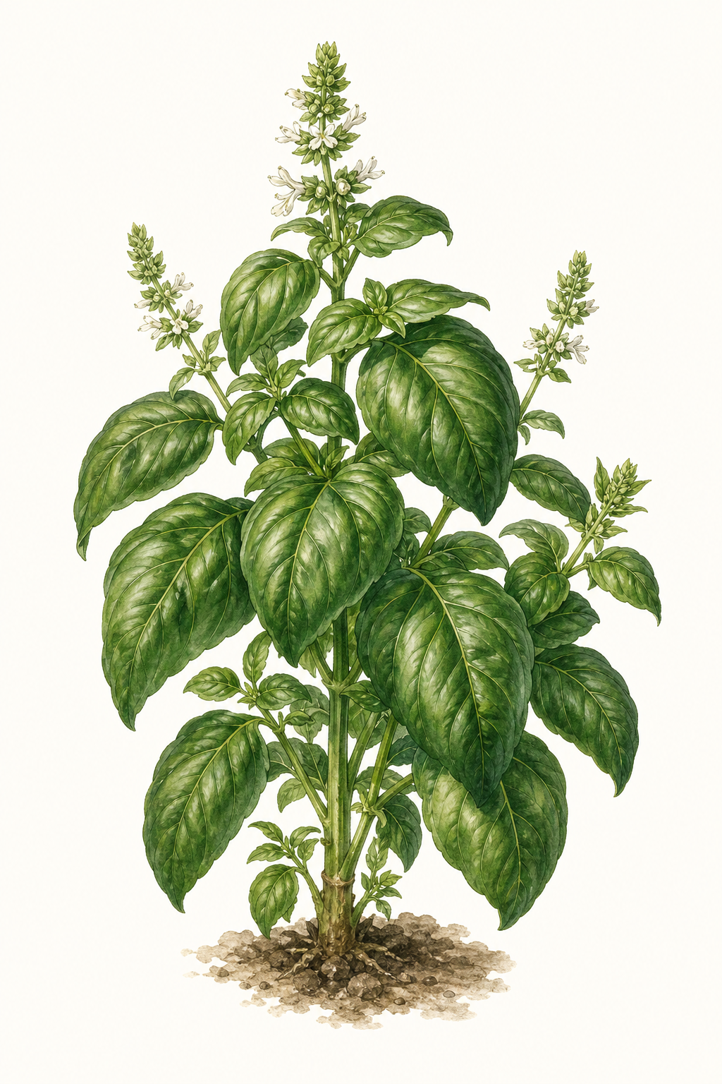 Botanical illustration of Italian Large Leaf