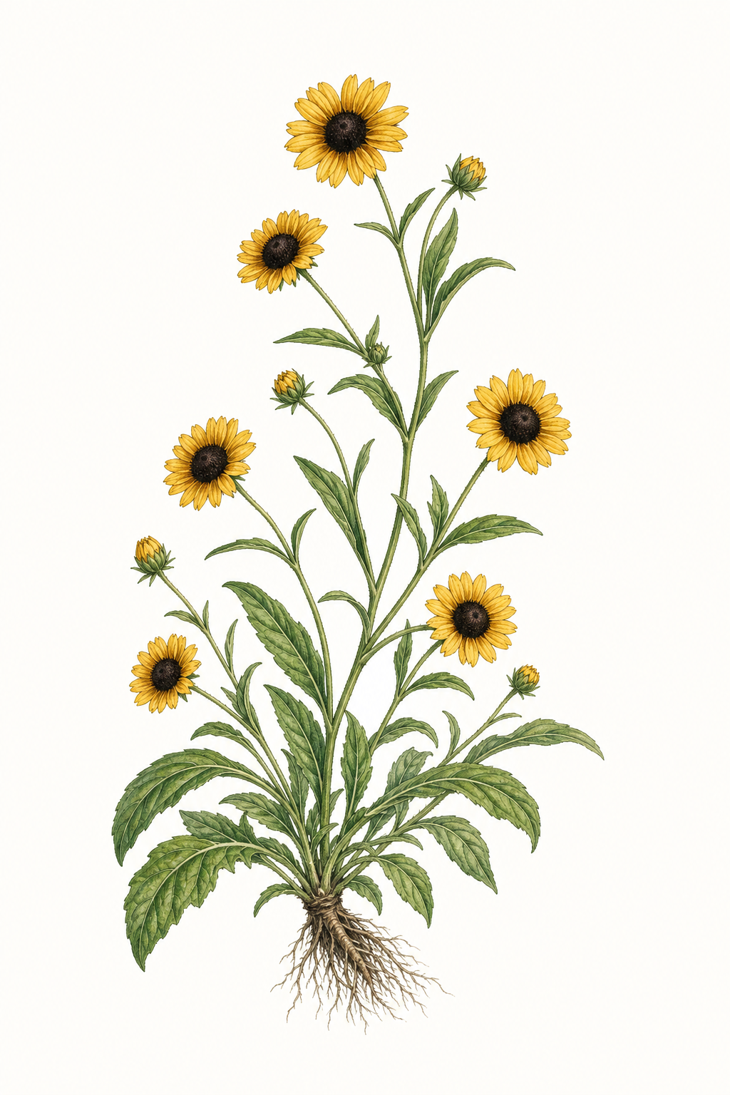Botanical illustration of Denver Daisy