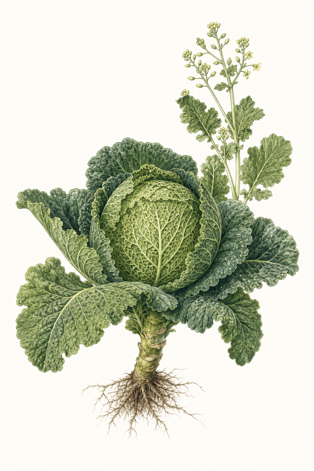 Botanical illustration of Des Vertus Savoy