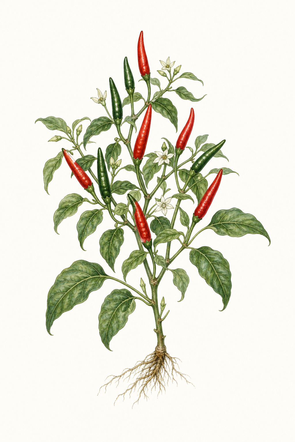 Botanical illustration of Chilly Chili