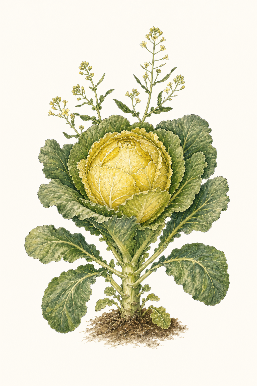 Botanical illustration of Golden Acre