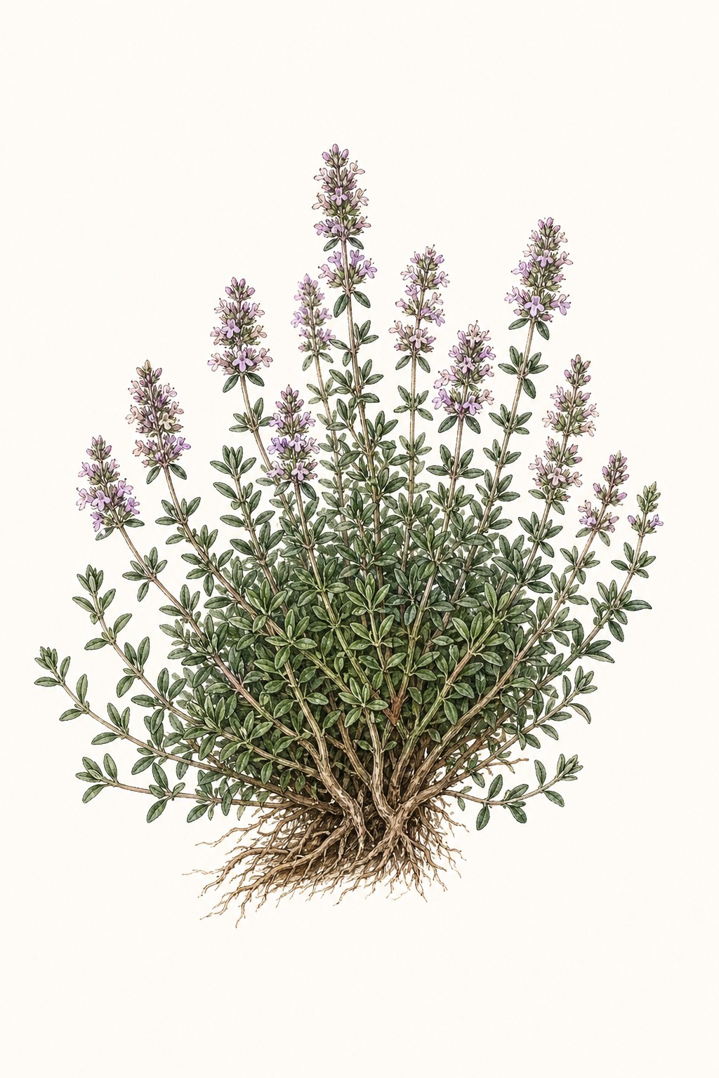 Botanical illustration of Greek Thyme