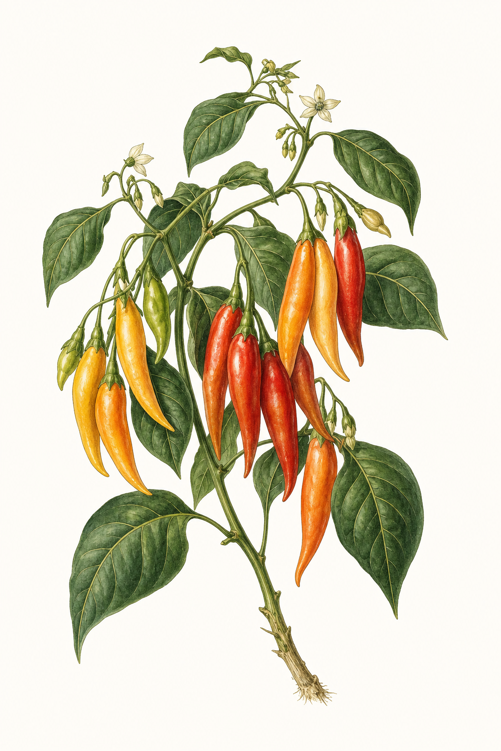Botanical illustration of Aji Dulce