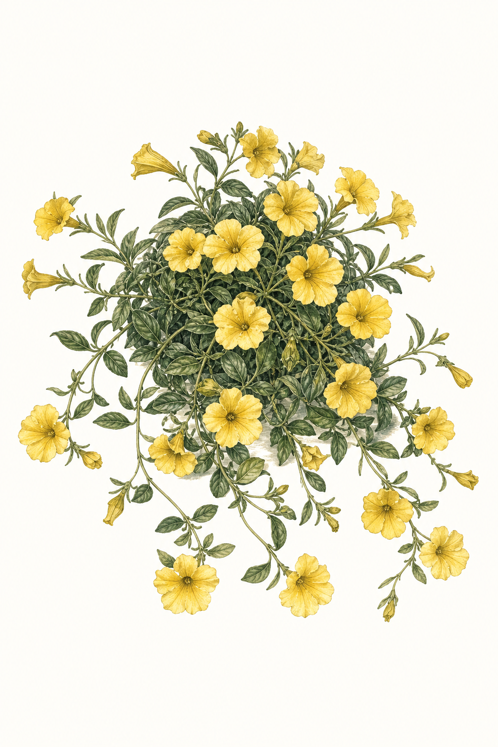 Botanical illustration of Wave Yellow