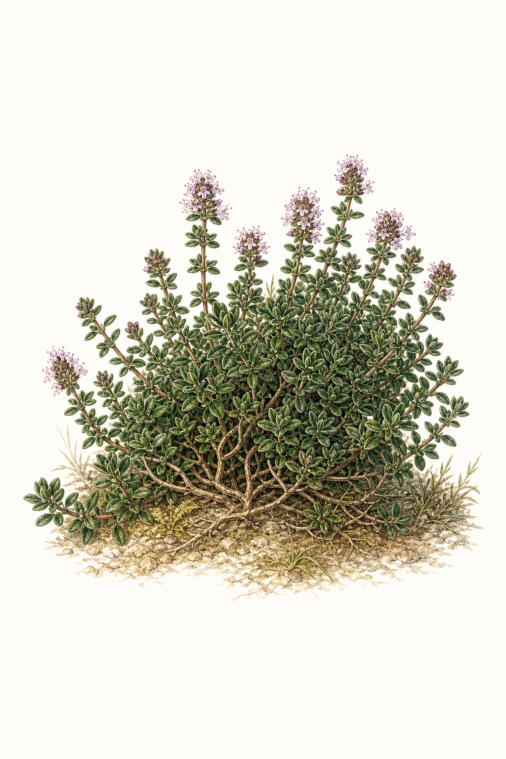 Botanical illustration of German Winter Thyme