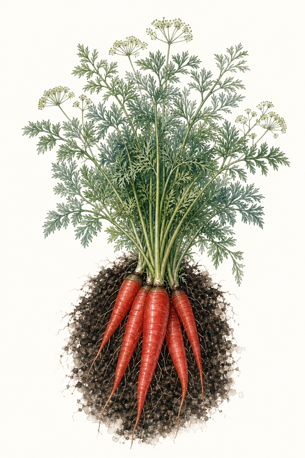Botanical illustration of James' Scarlet Intermediate