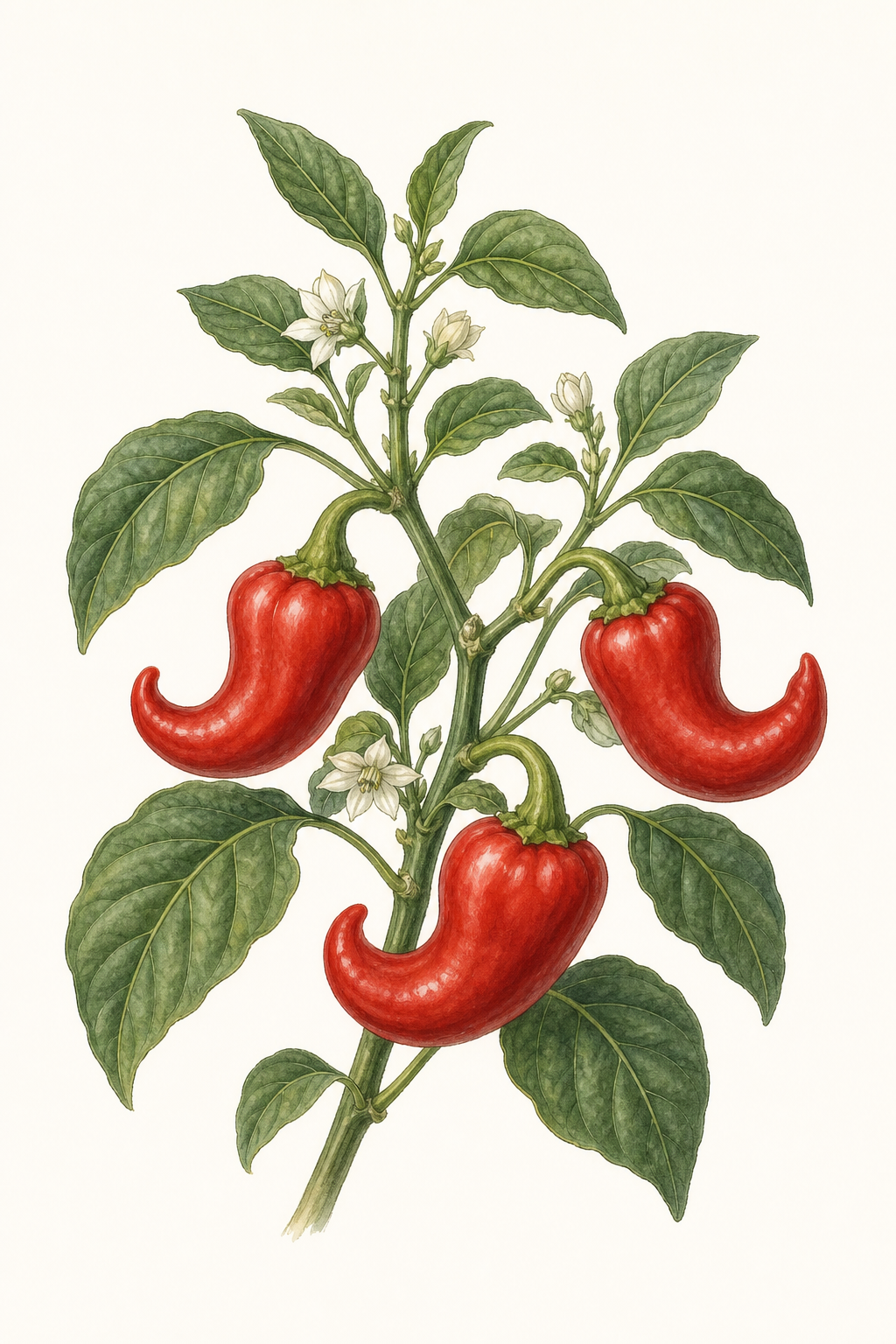 Botanical illustration of Stocky Red Rooster