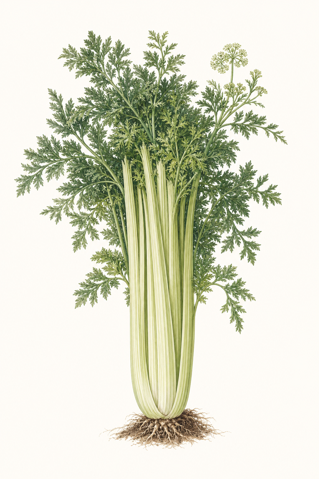 Botanical illustration of Peppermint Stick
