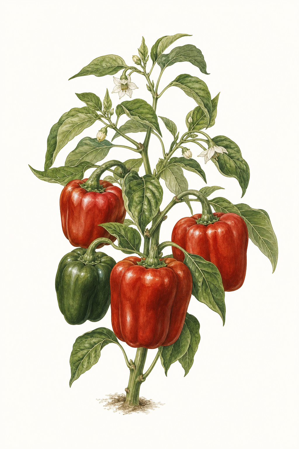 Botanical illustration of Giant California Wonder