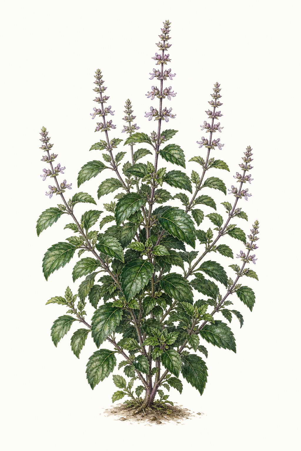 Botanical illustration of Tulsi Wildlife