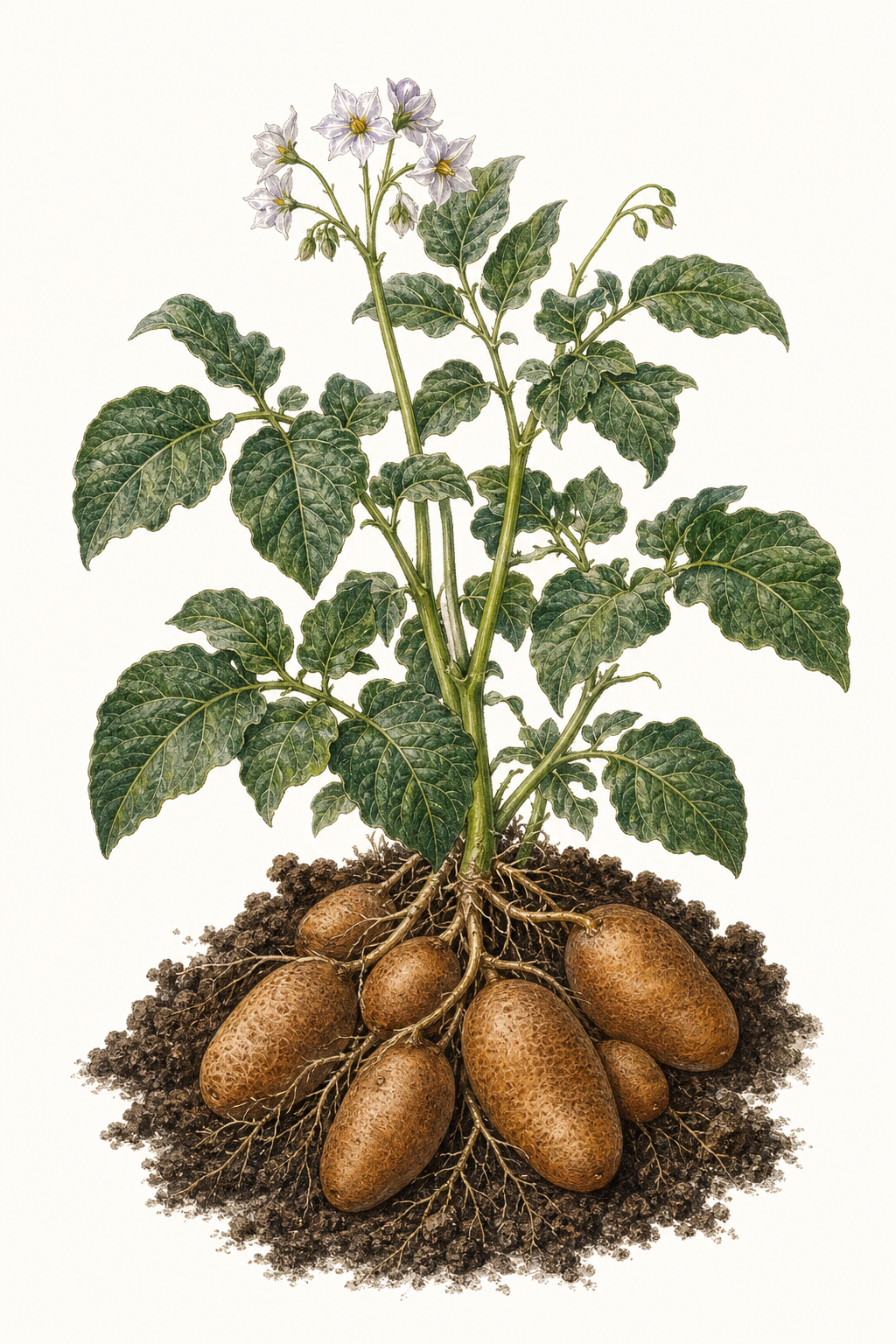 Botanical illustration of Gem Star Russet