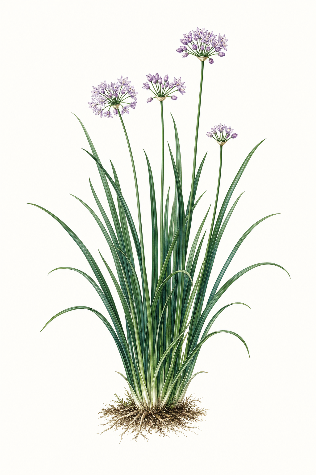 Botanical illustration of Garlic Chives