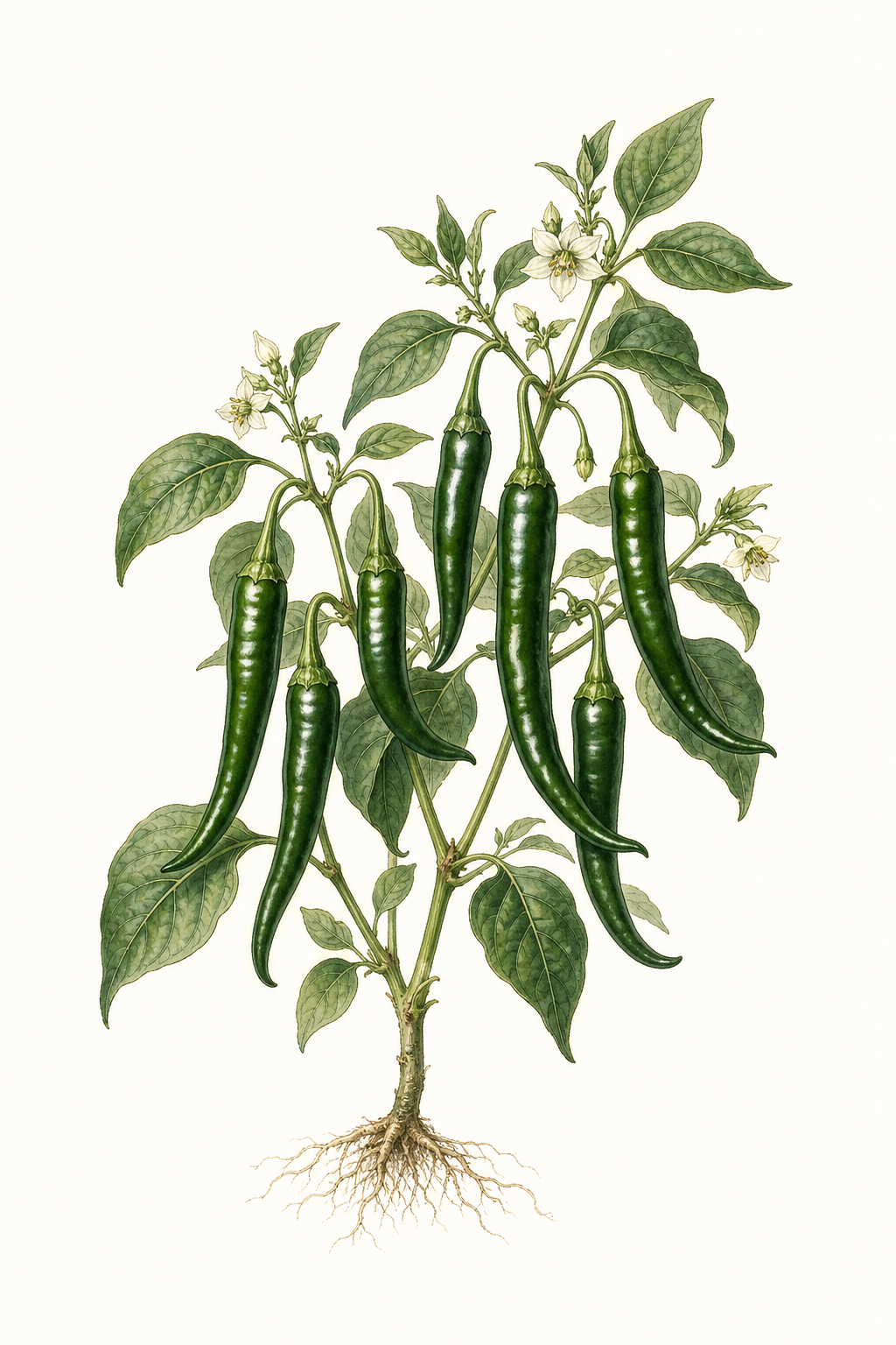 Botanical illustration of Friggitello