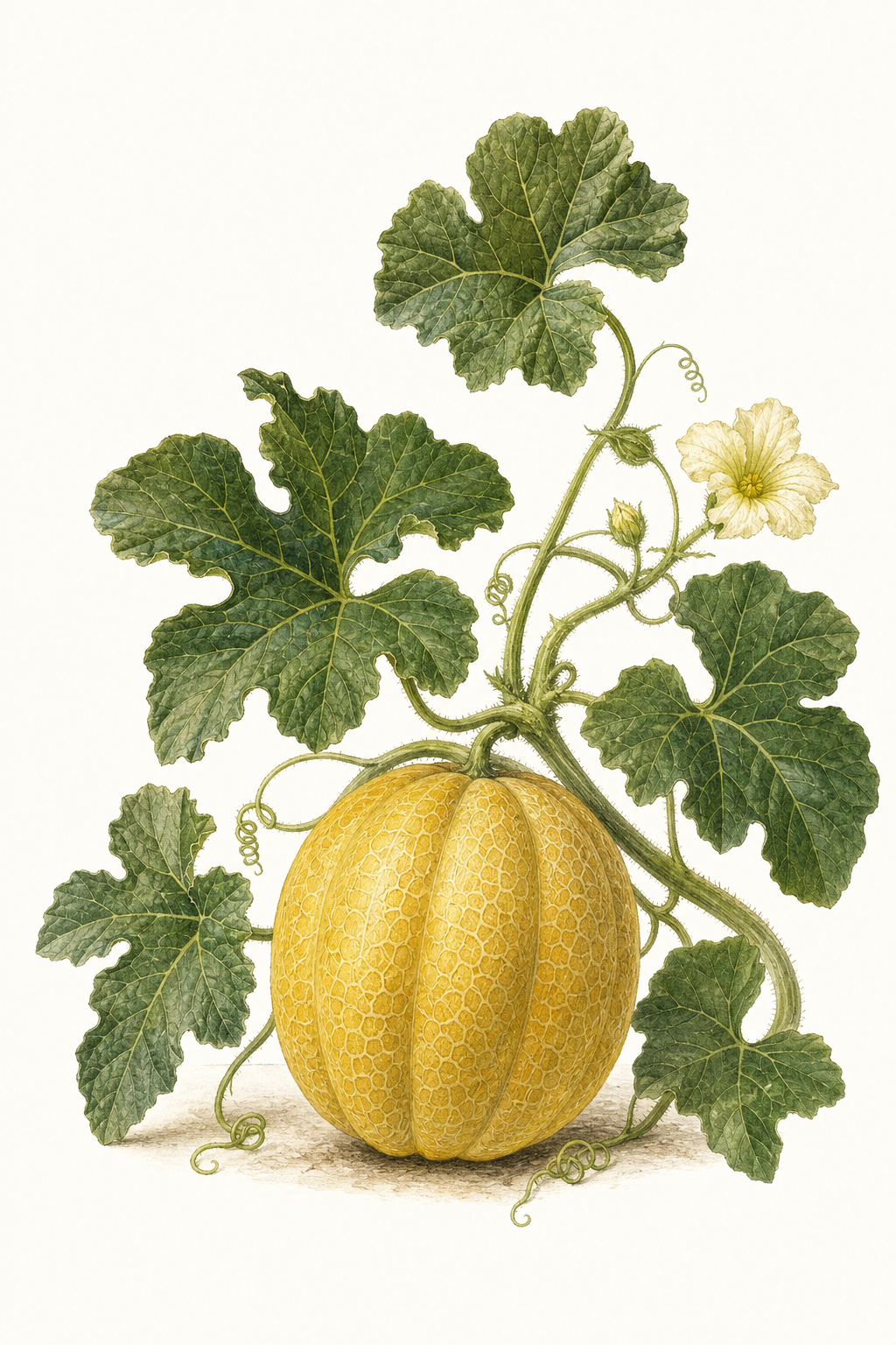 Botanical illustration of Ananas