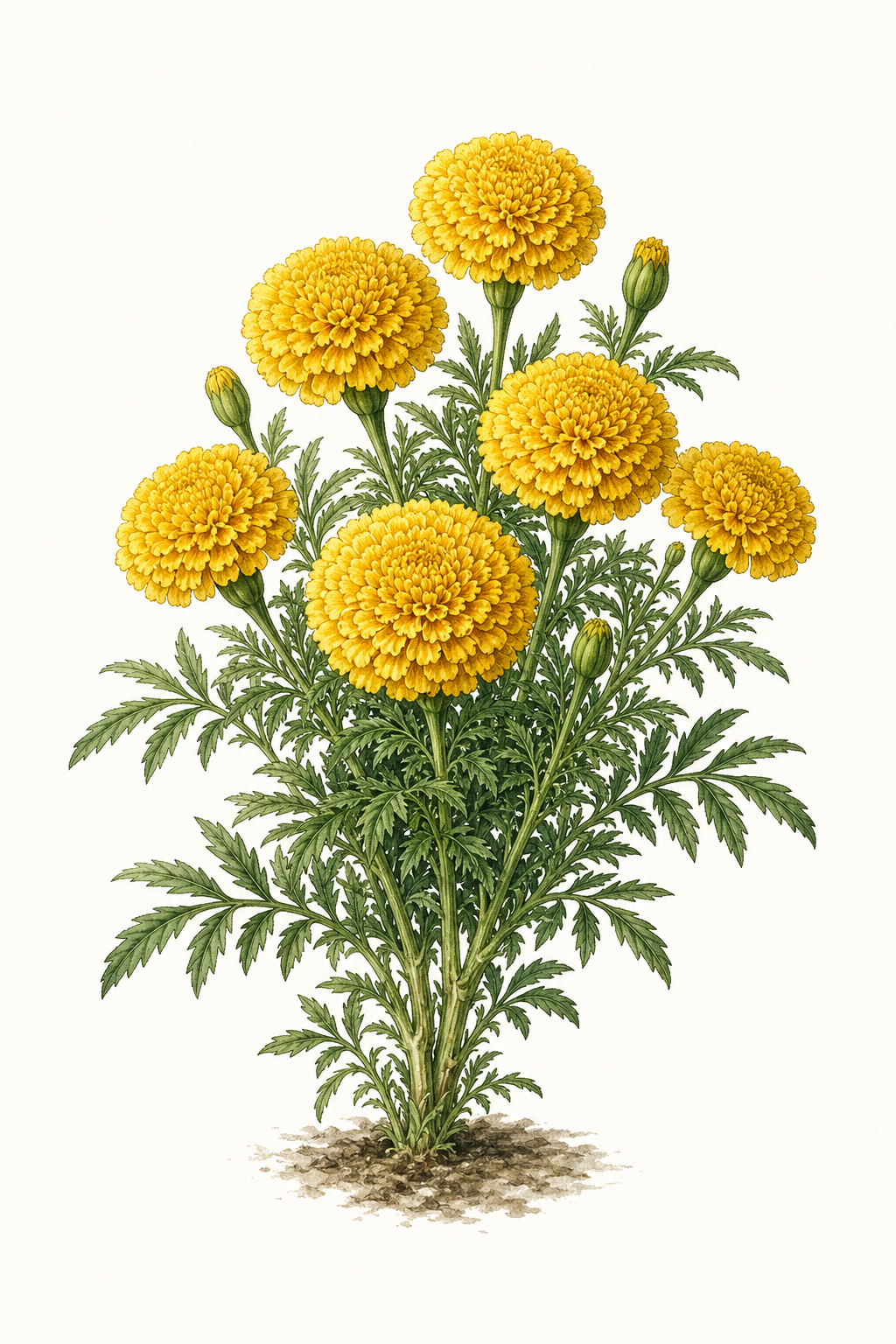Botanical illustration of Hero Yellow