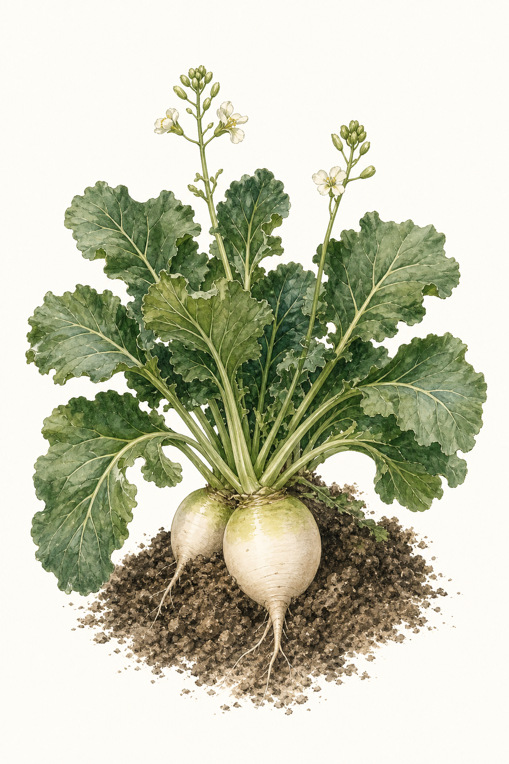 Botanical illustration of Winter Radish