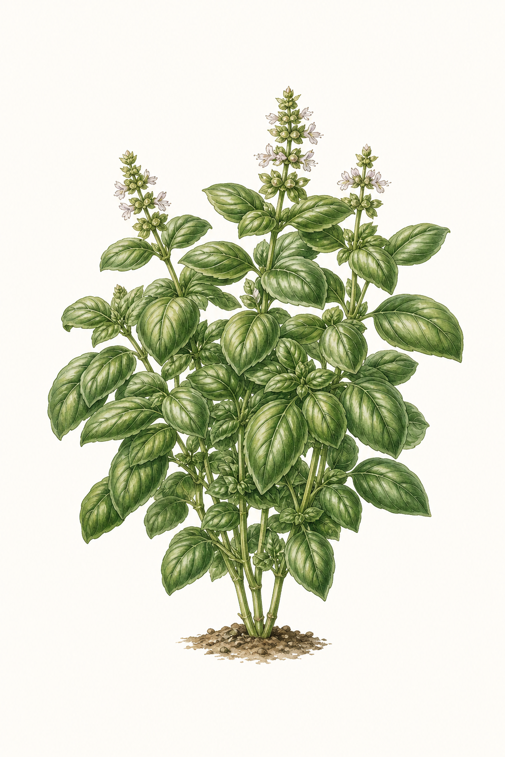 Botanical illustration of Pistou Basil