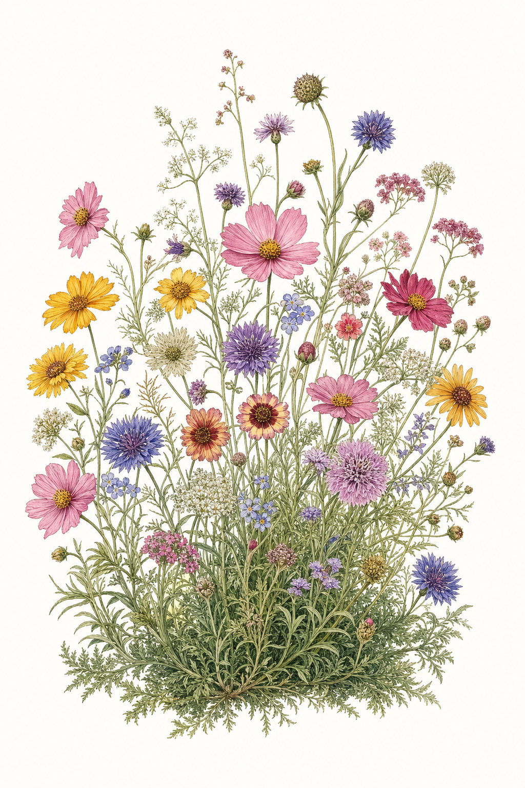 Botanical illustration of All-In-One Wildflower Mix