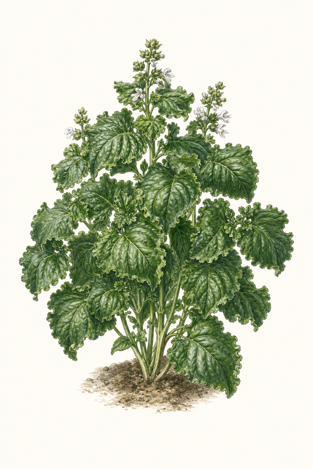 Botanical illustration of Green Ruffles