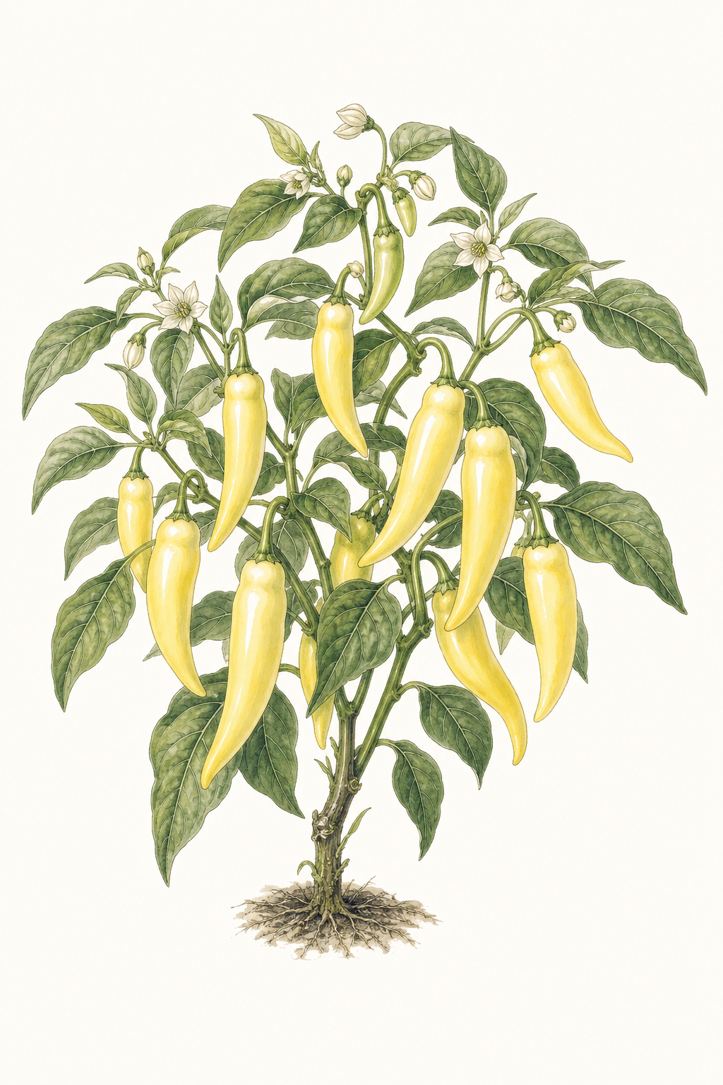 Botanical illustration of Feher Ozon Paprika