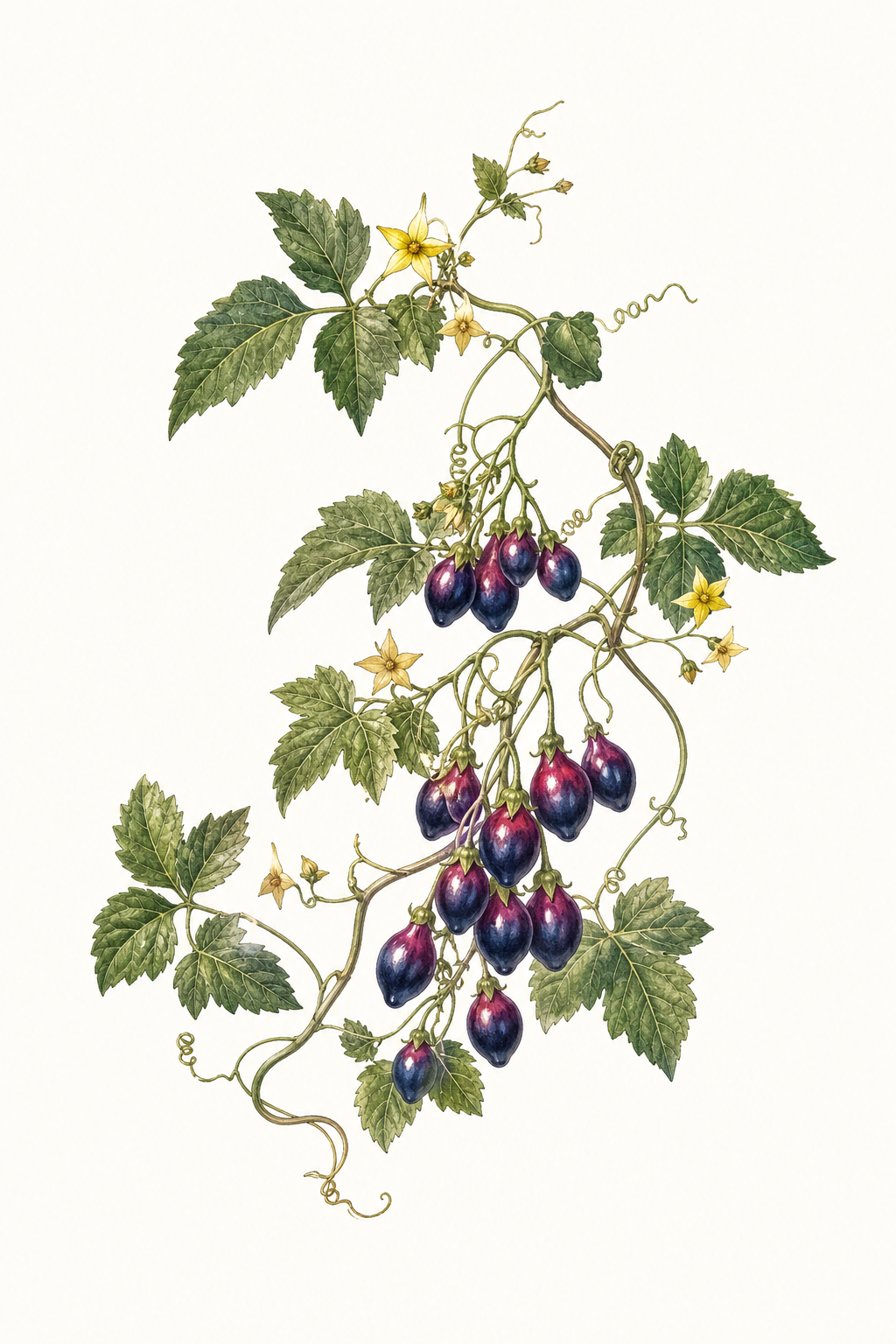 Botanical illustration of Indigo Cherry Drops