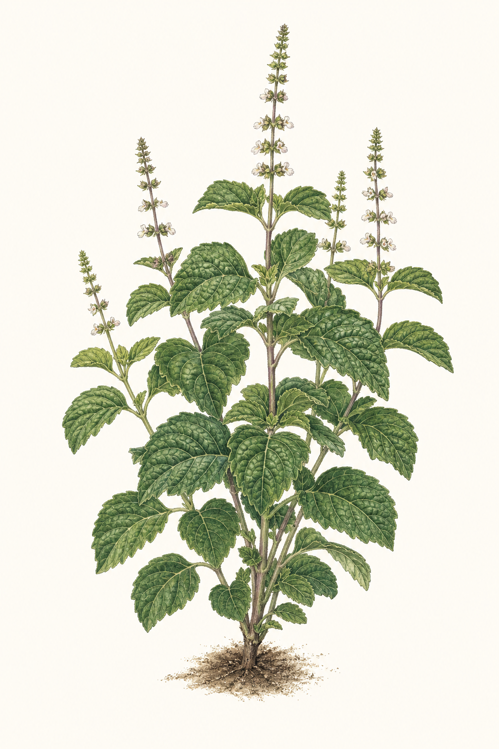 Botanical illustration of Vana Tulsi