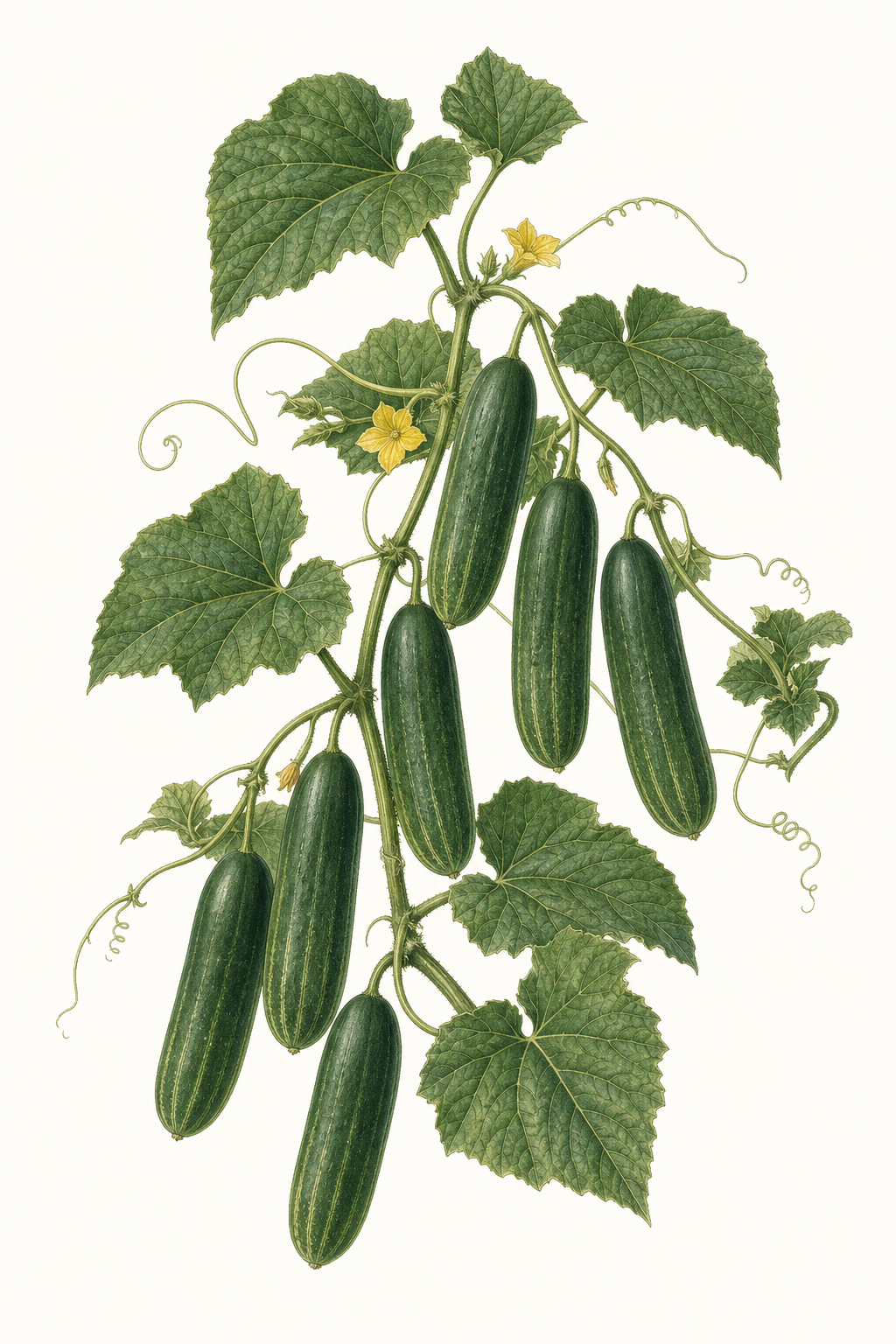 Botanical illustration of Marketmore 80