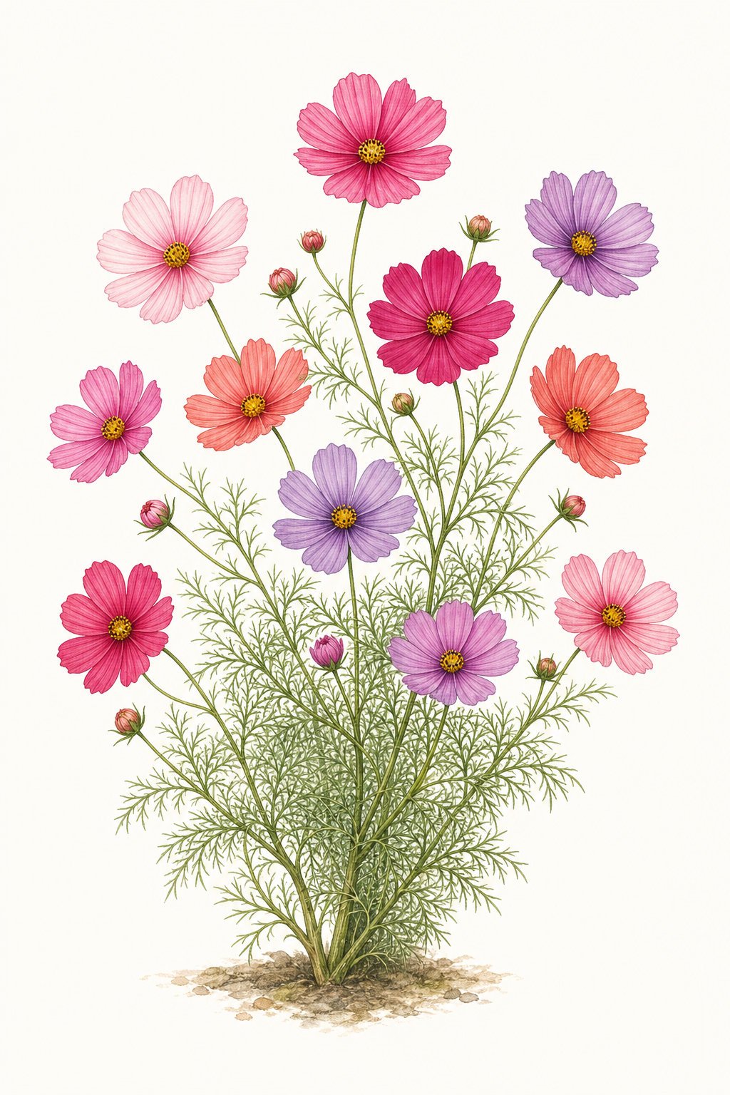 Botanical illustration of Versailles Mix