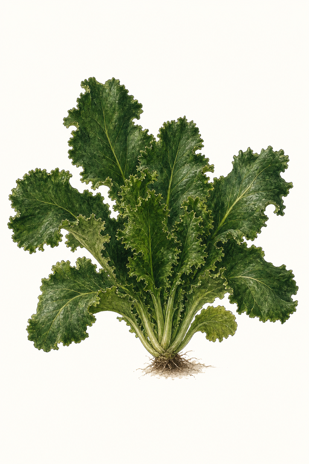 Botanical illustration of Waldmann's Dark Green