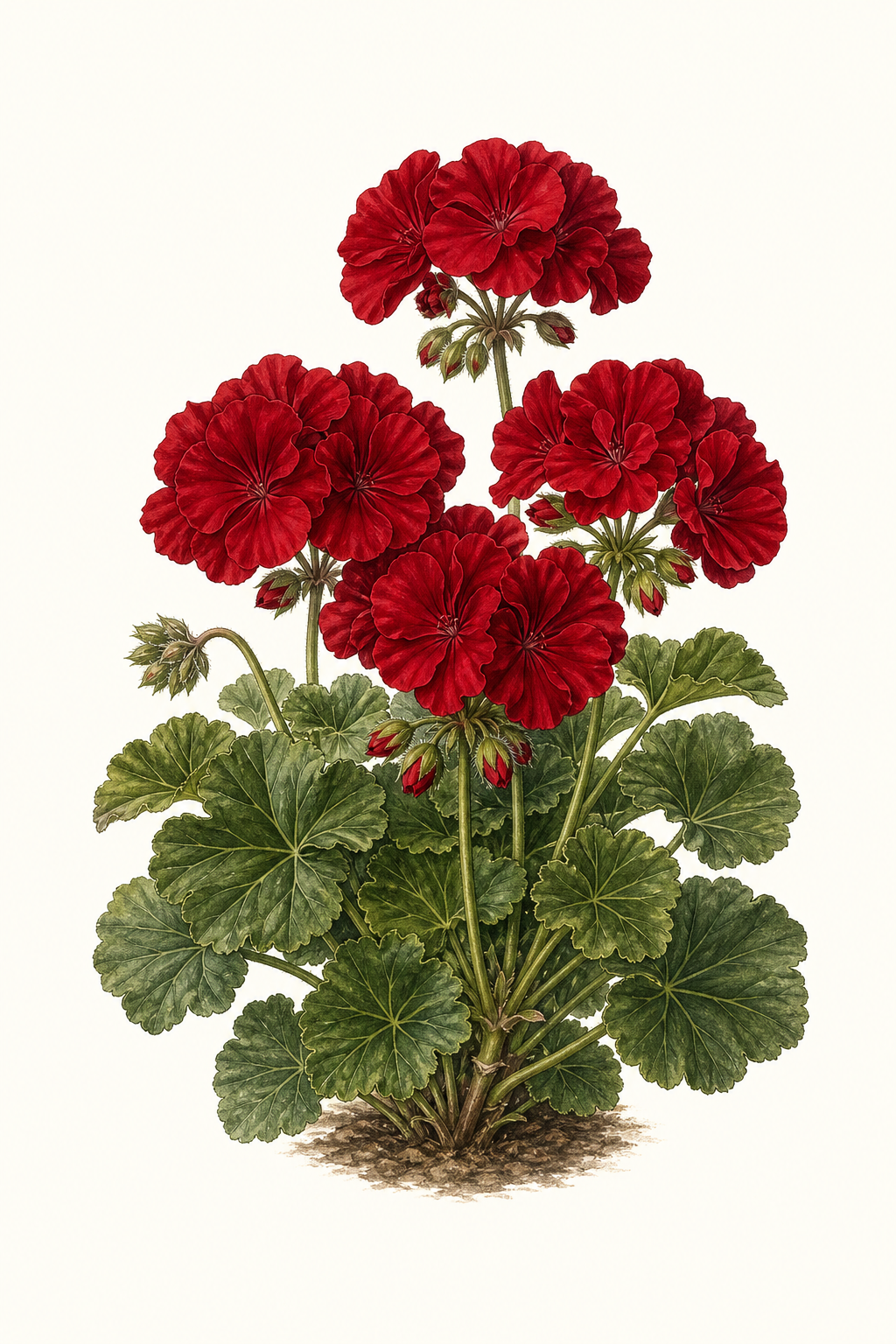 Botanical illustration of Fantasia Red