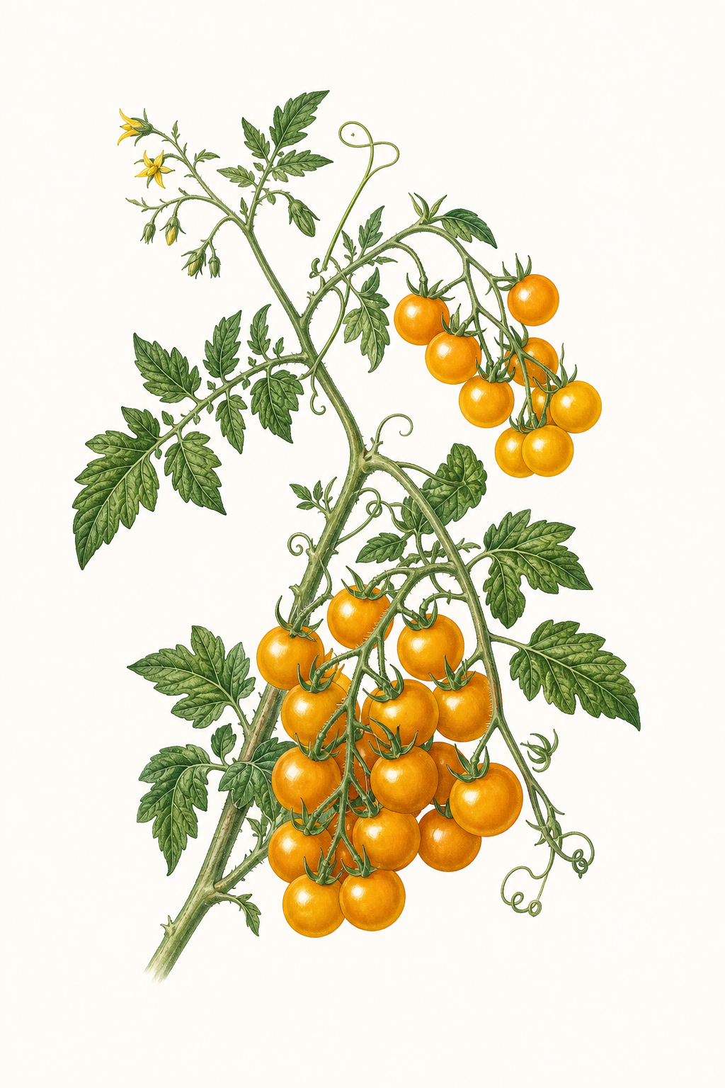 Botanical illustration of Sunshine Cherry