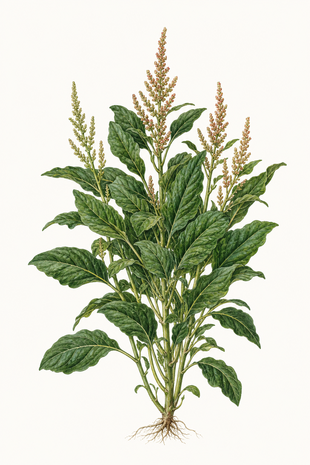 Botanical illustration of Spinach Amaranth