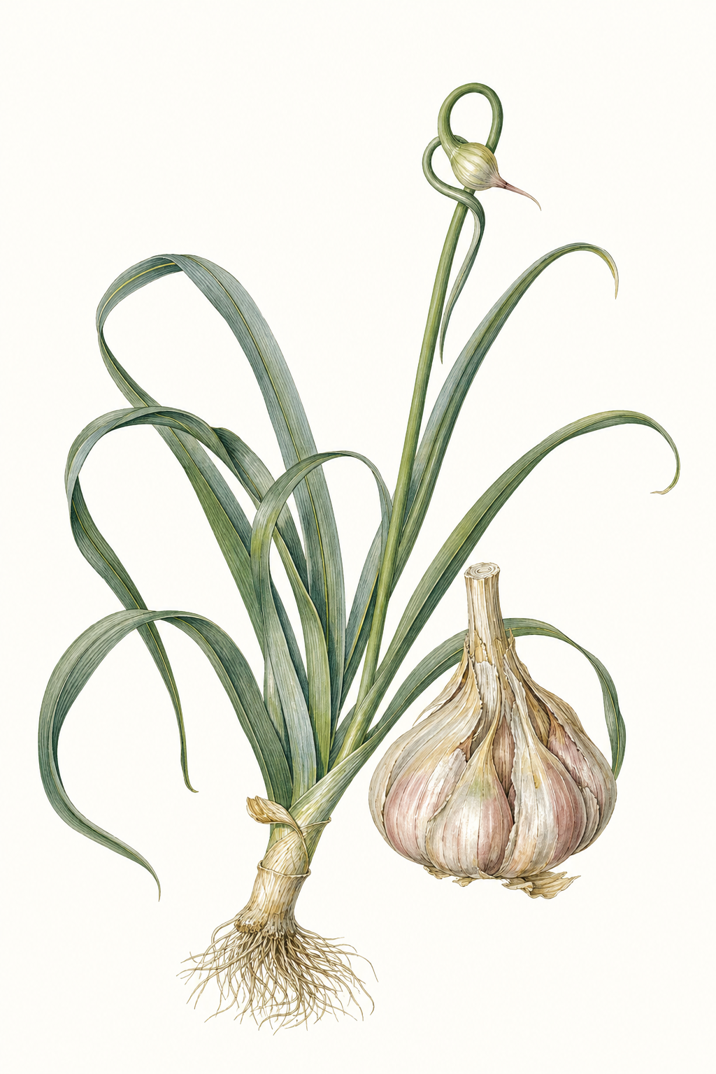Botanical illustration of Rocambole