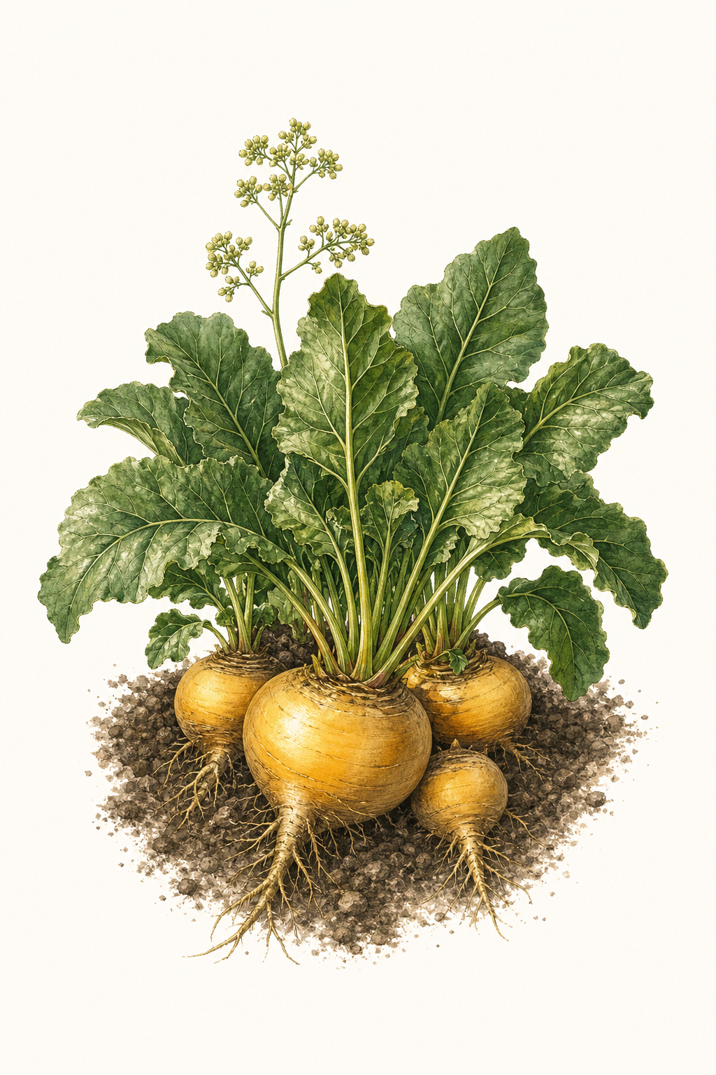 Botanical illustration of Golden Detroit