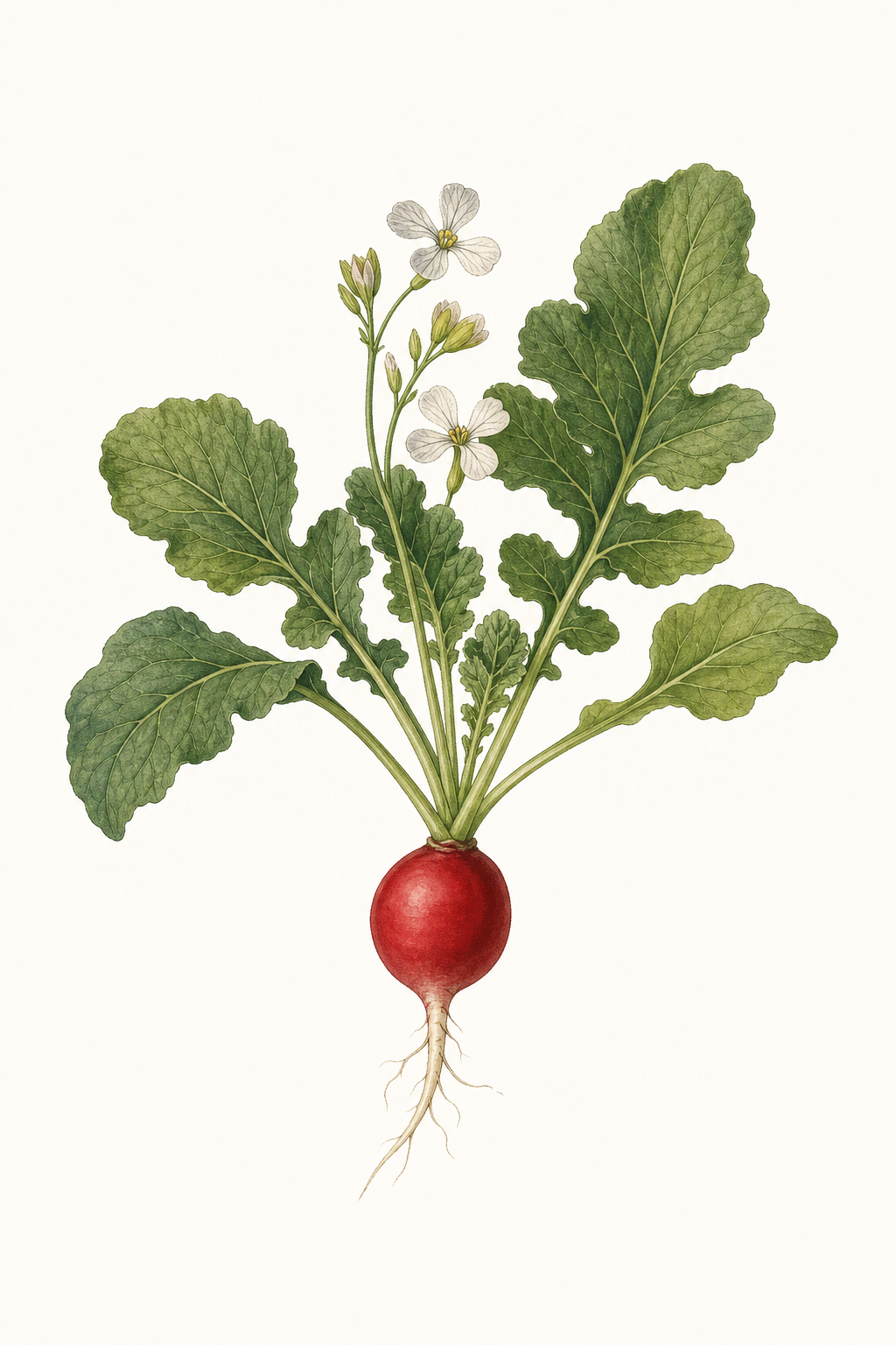 Botanical illustration of Rattail Radish