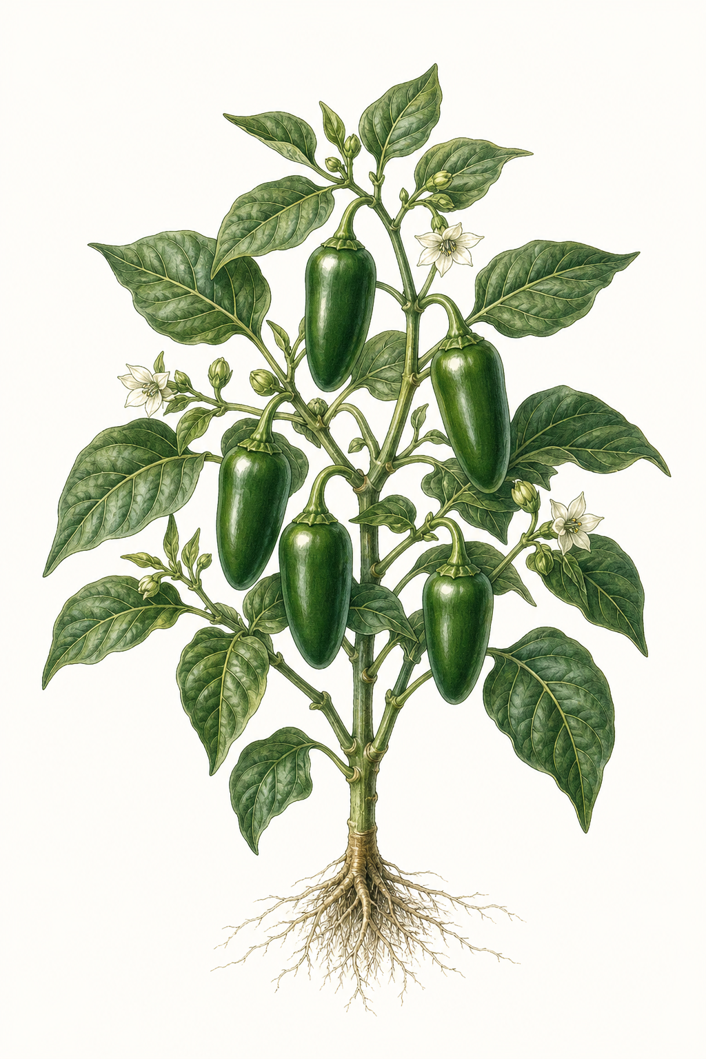 Botanical illustration of Jalapeño M