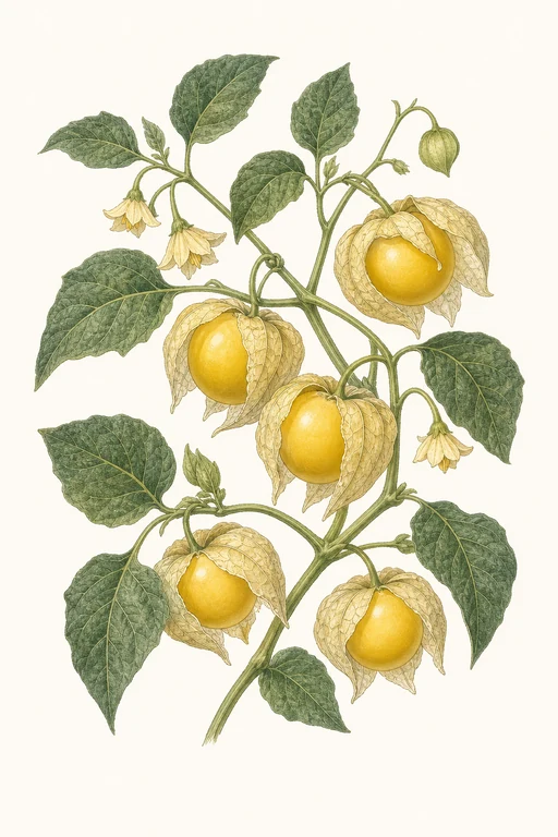 Botanical illustration of Sweet Yellow
