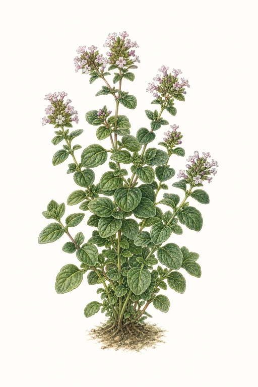 Botanical illustration of Hardy Marjoram