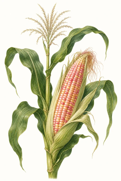 Botanical illustration of Sweet Dakota Rose