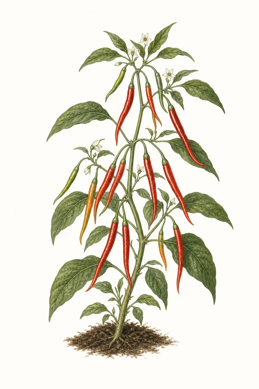 Botanical illustration of Thai Dragon