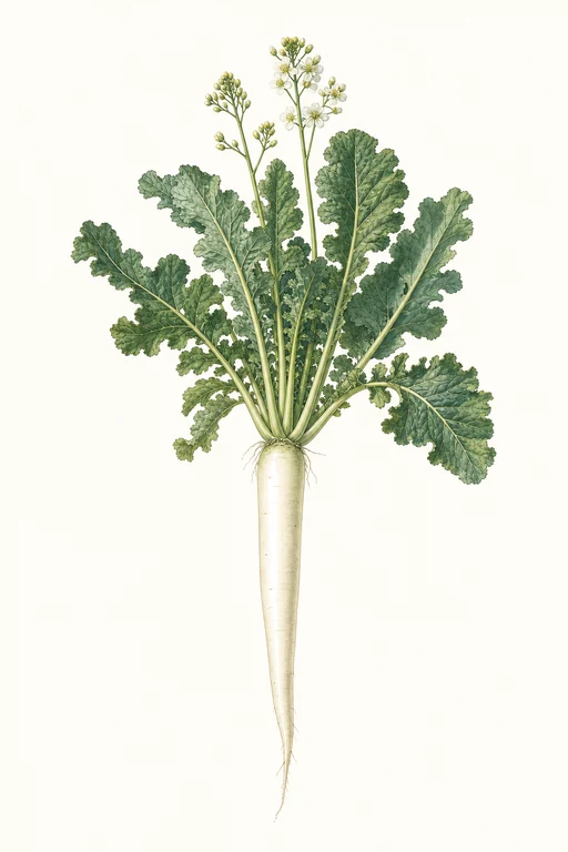 Botanical illustration of Shiro