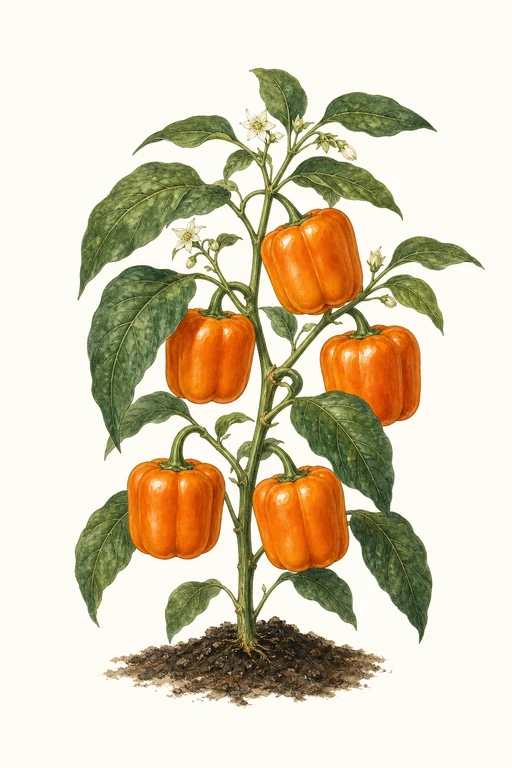 Botanical illustration of Orange Gourmet